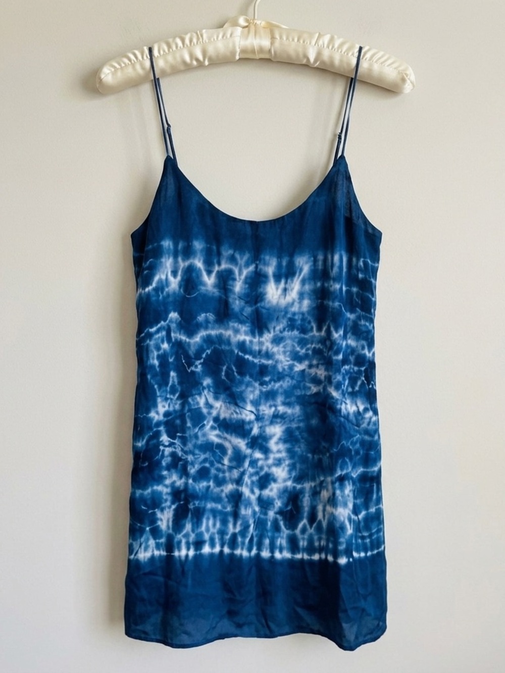 Planet Blue Christy blue tie dye slip dress NWT